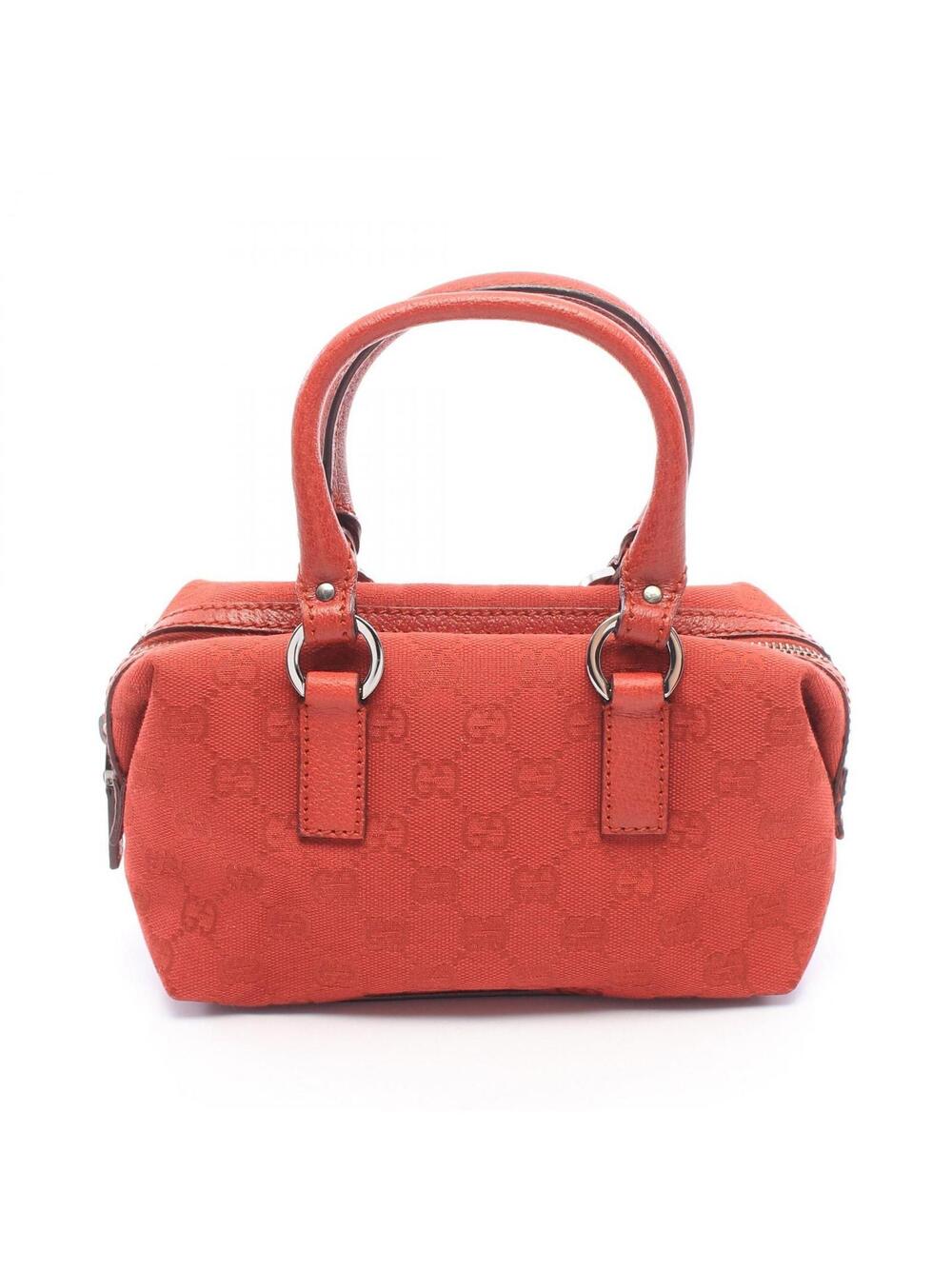 Gucci Gg Canvas Handbag Leather Red #368933G59B